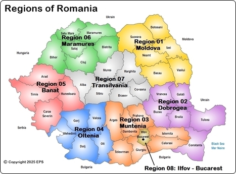 Karten der Regionen Rumäniens